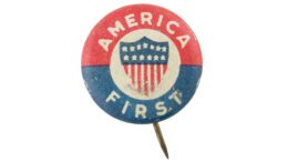 Old-style lapel button - "America First"