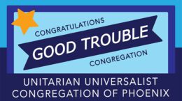 Congratulatory sign for good trouble's efforts during this election year