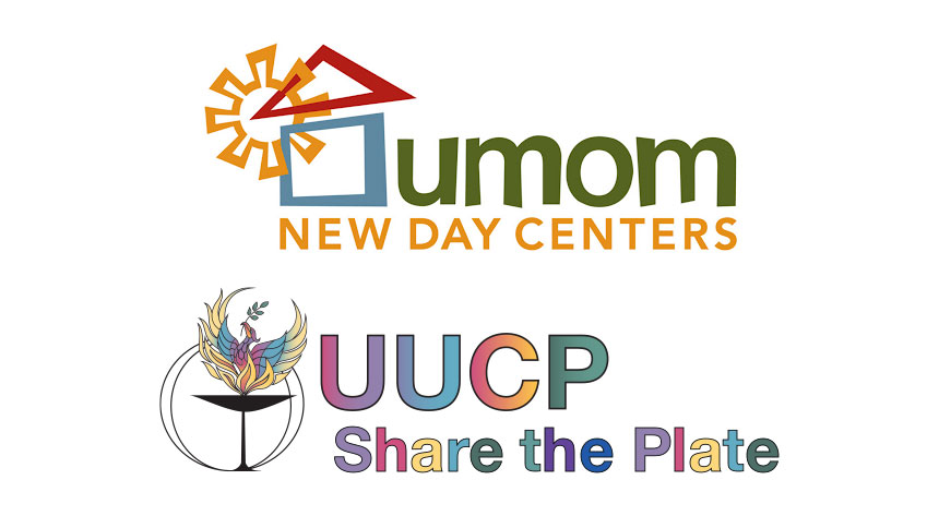 The UMOM logo floating above the UUCP Share the Plate Logo.